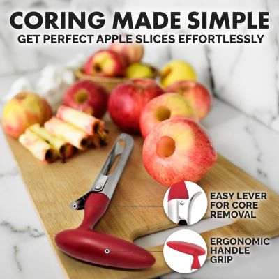Stainless Steel Apple Corer – Easy to Use, Durable, Also Works as Cupcake Corer