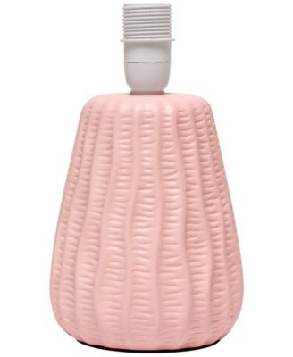 11.02" Traditional Mini Modern Ceramic Texture Pastel Accent Bedside Table Desk Lamp with Matching Fabric Shade 