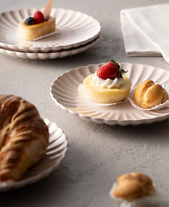 Godinger Blush Scalloped Iridecent Appetizer Plates Macy's