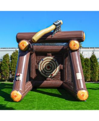 Axe Throwing Target Game Inflatable (with Blower And Foam Axes)