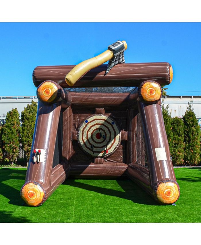 Xjump Axe Throwing Target Game Inflatable (with Blower And Foam Axes