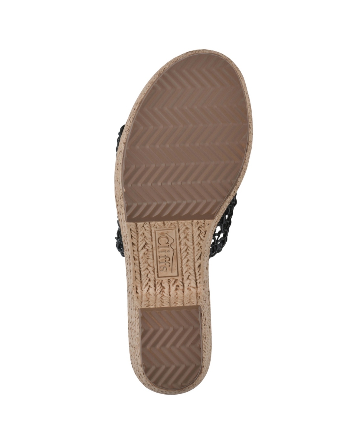 Cliffs by White Mountain Women's Biankka Platform Comfort Sandal - Black Woven- Polyurethane