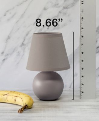 Nauru 8.66" Traditional Petite Ceramic Orb Bedside Table Desk Lamp Two Pack Set, Tapered Drum Fabric Shade 