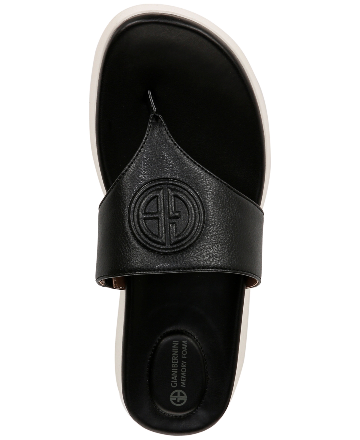 Shop Giani Bernini Cindey Sport Memory Foam Flat Thong Sandals, Created For Macy's In Light Blue