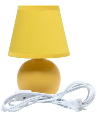 Nauru 8.66" Traditional Petite Ceramic Orb Bedside Table Desk Lamp with Tapered Drum Fabric Shade