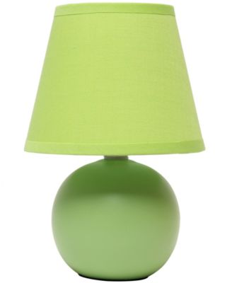 Nauru 8.66" Traditional Petite Ceramic Orb Bedside Table Desk Lamp with Tapered Drum Fabric Shade