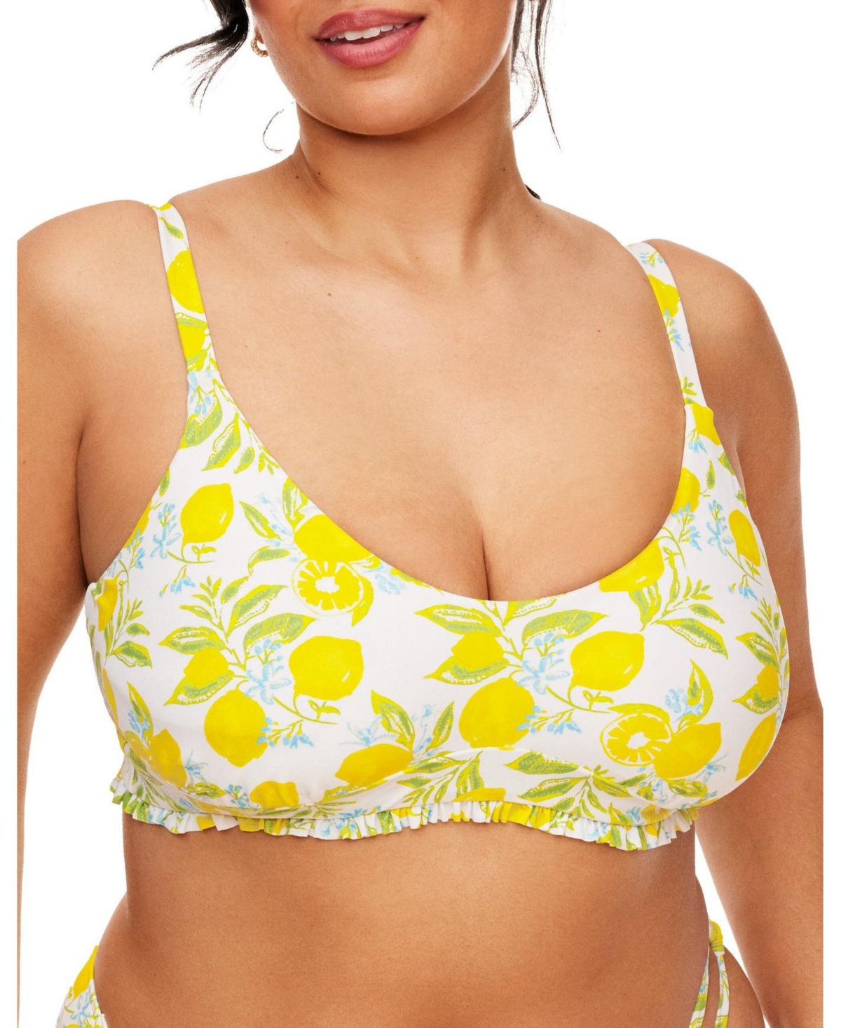 Plus Size Rainey Swimwear Swim Top - Novelty white