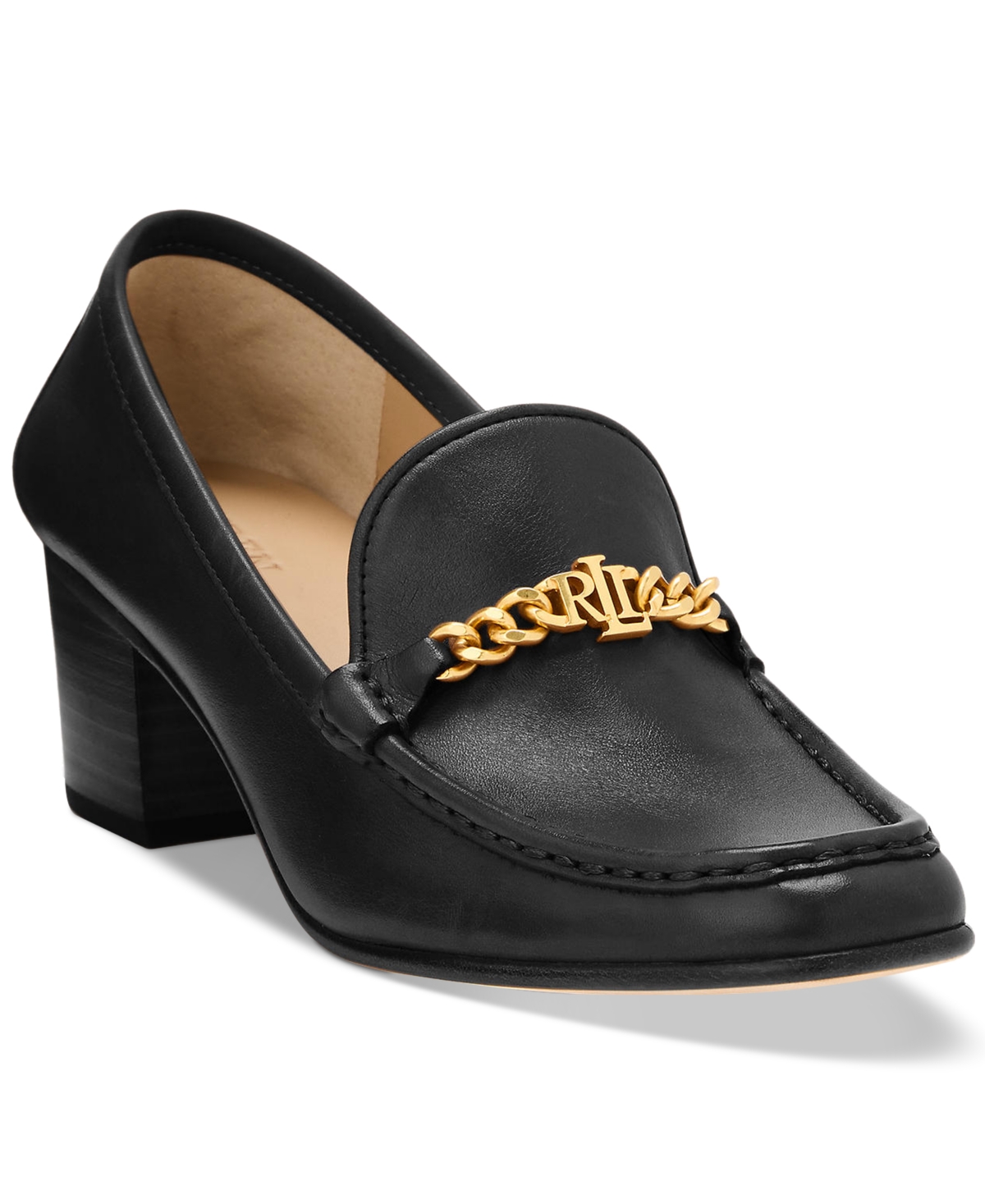 Lauren Ralph Lauren Women's Winslet Chain Hardware Loafer Pumps - Gold Chain