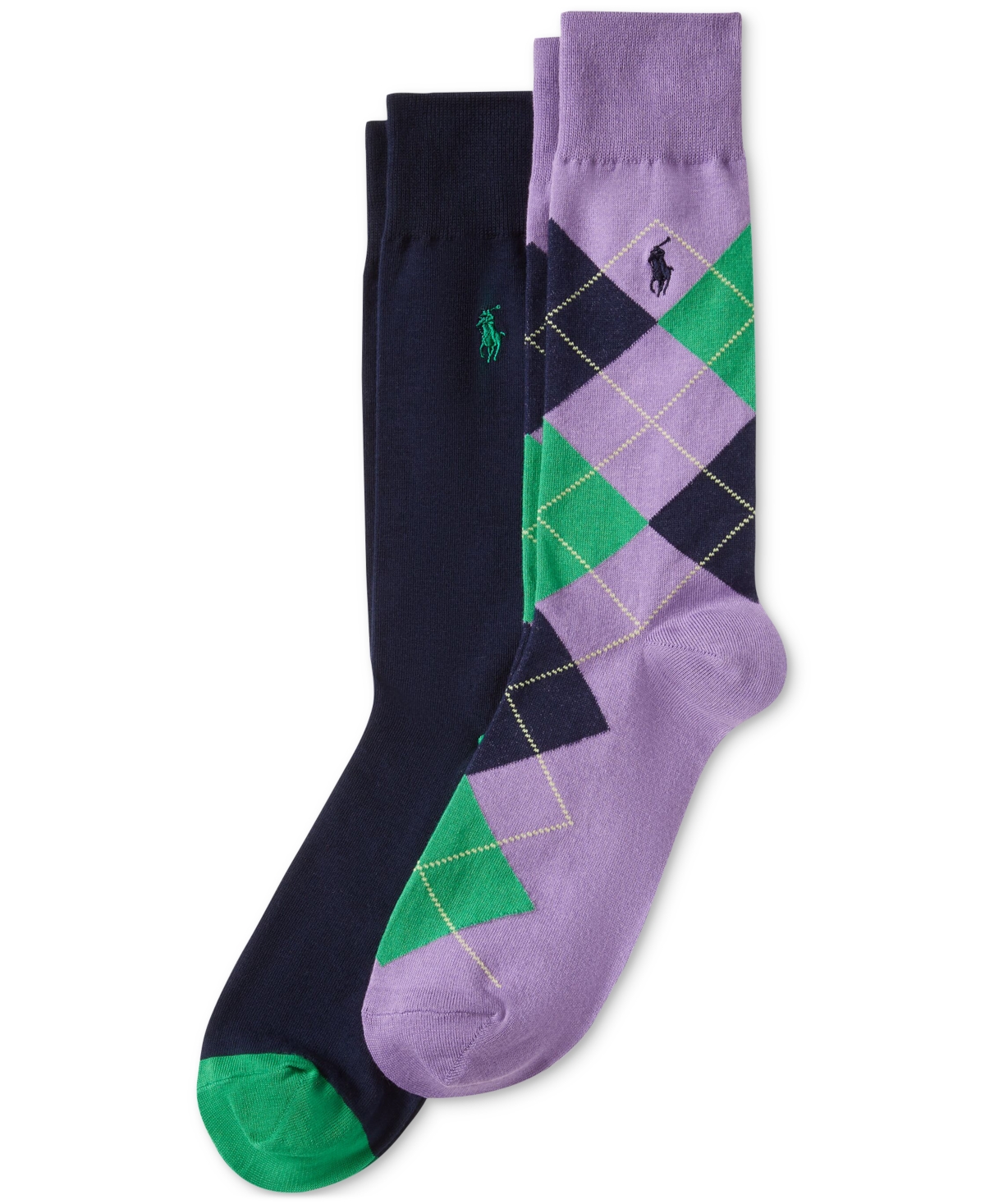 Polo Ralph Lauren Men's Argyle Slack Socks, 2-pack In Purple