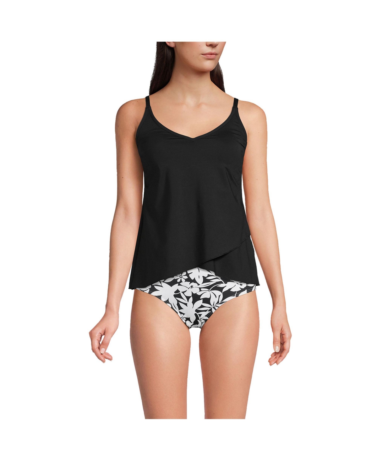 Lands' End Women's Tulip Hem Tankini Top