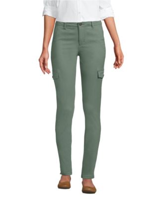 Women's Mid Rise Slim Cargo Chino Pants