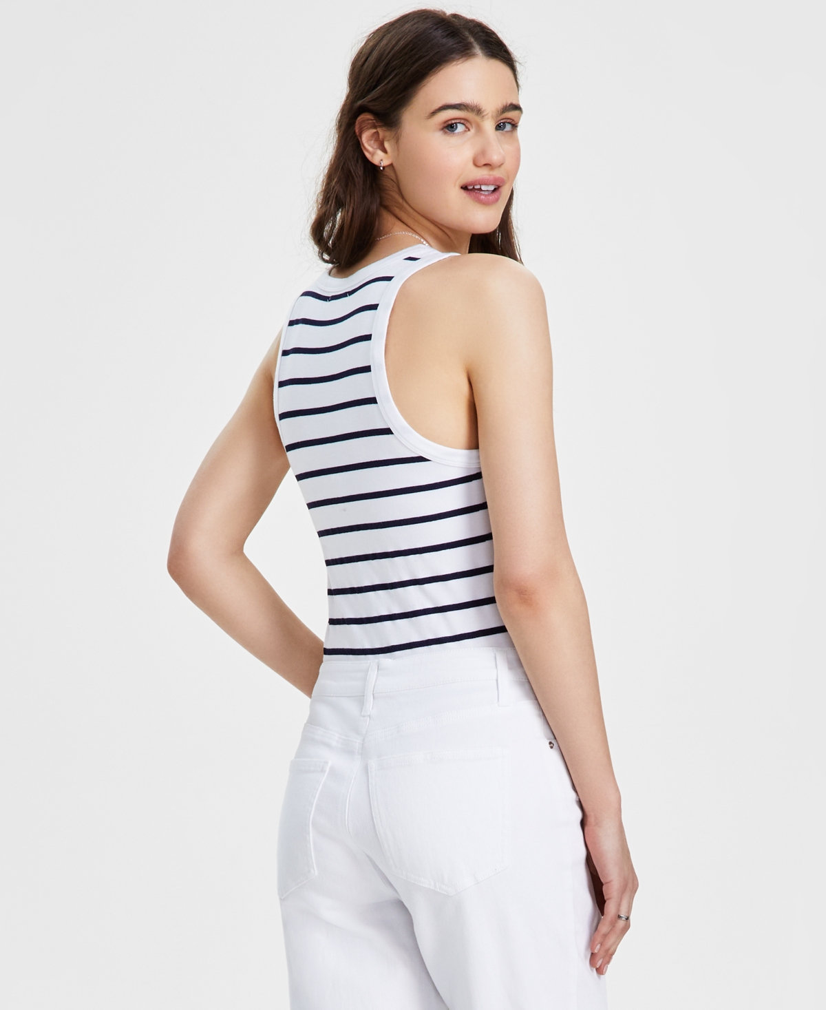 Ultra Flirt Juniors' Scoop-Neck Bodysuit -Navy