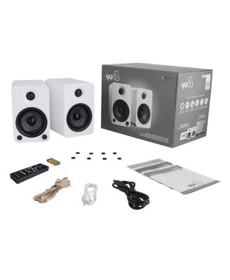 YU4 Powered Bookshelf Speakers with Built-In Bluetooth - Pair