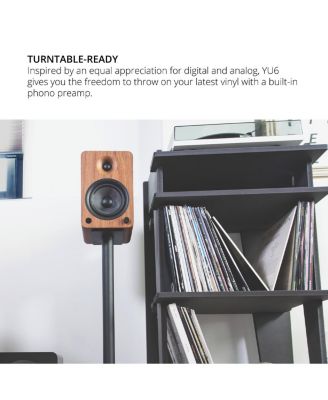 YU6 Powered Bookshelf Speakers with Built-In Bluetooth - Pair