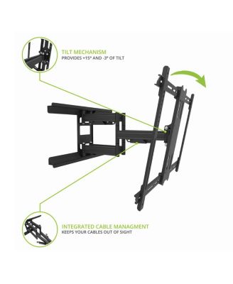 PDX650SG Stainless Steel Full-Motion Dual Stud Outdoor TV Mount for 37" - 75" TVs