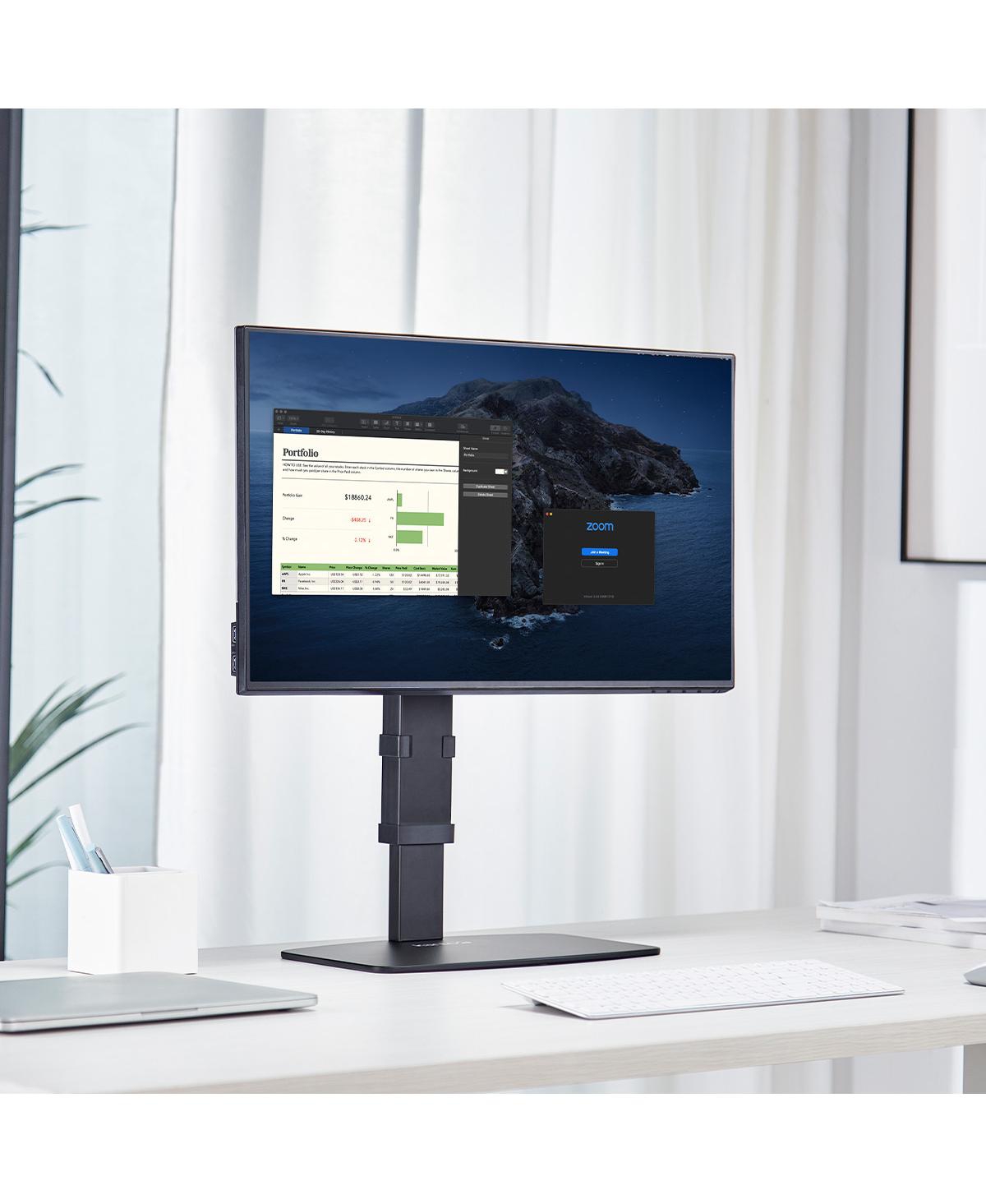 Kanto DTS1000 Universal Desktop Stand with Adjustable Height, Tilt, and Swivel for Monitors