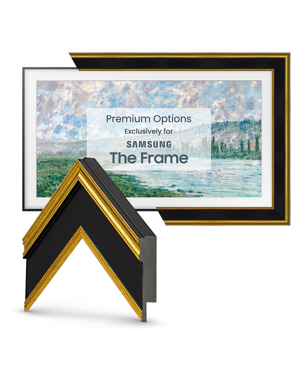 Deco Tv Frames Customizable Frame for Samsung The Frame Tv 2021-2023 - Antique gold  black