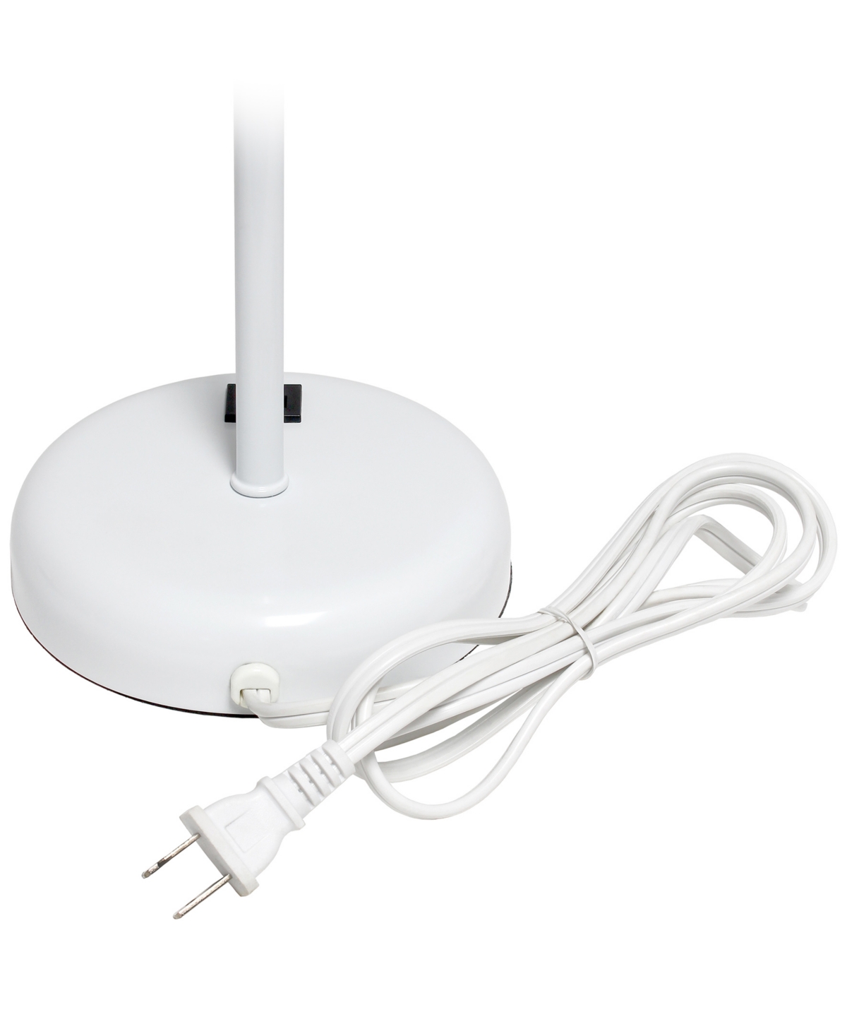 Creekwood Home Oslo 19.5" Contemporary Bedside Usb Port Feature Standard Metal Table Desk Lamp In White,light Pink