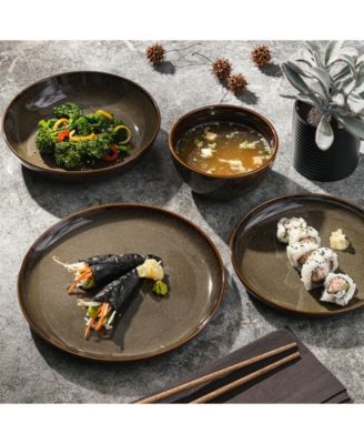 Edwina 16 Piece Double Bowl Dinnerware Set, Service for 4