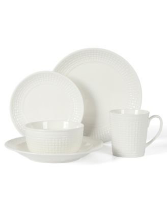 Martha Stewart  Basket Weave 30 Piece Dinnerware Set, Service for 6