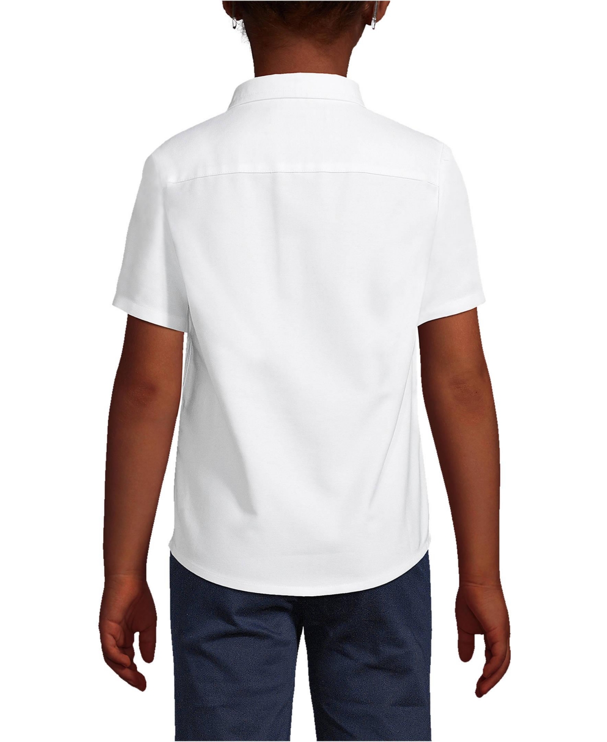 Lands' End Big Girls Short Sleeve Oxford Dress Shirt