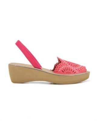 Women's Fine Glass Laser Wedge Sandals
