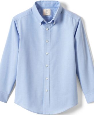 Big Boys School Uniform Long Sleeve Solid Oxford Dress Shirt
