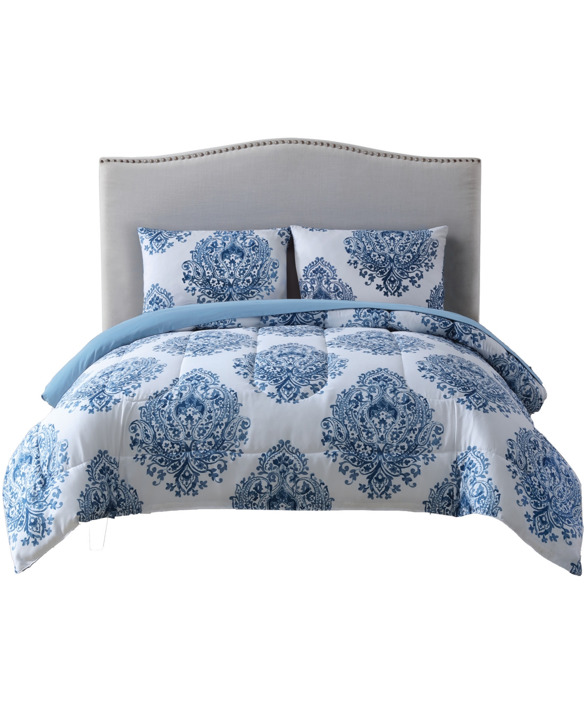 Shop Hallmart Collectibles Hallmart Chandelier 3-pc Comforter Set, Created For Macys In Blue
