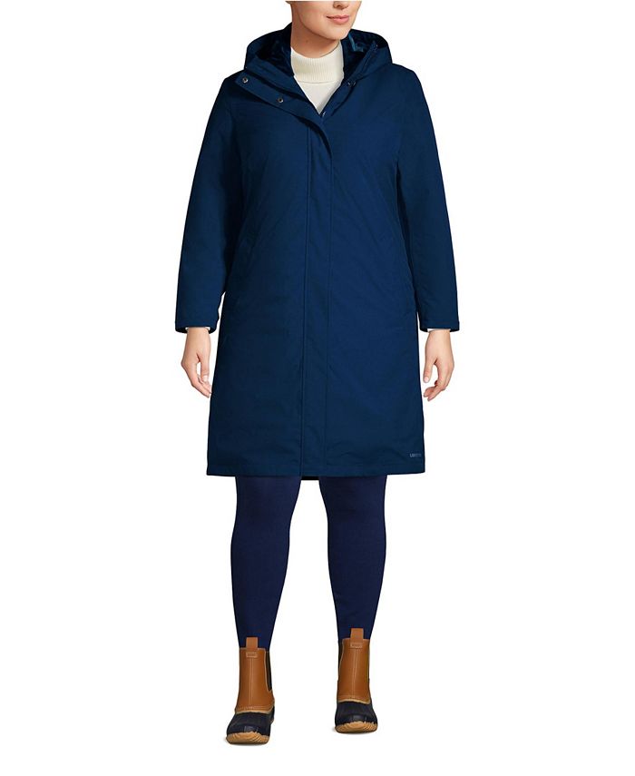 Lands' End Plus Size Insulated 3 in 1 Primaloft Parka Macy's