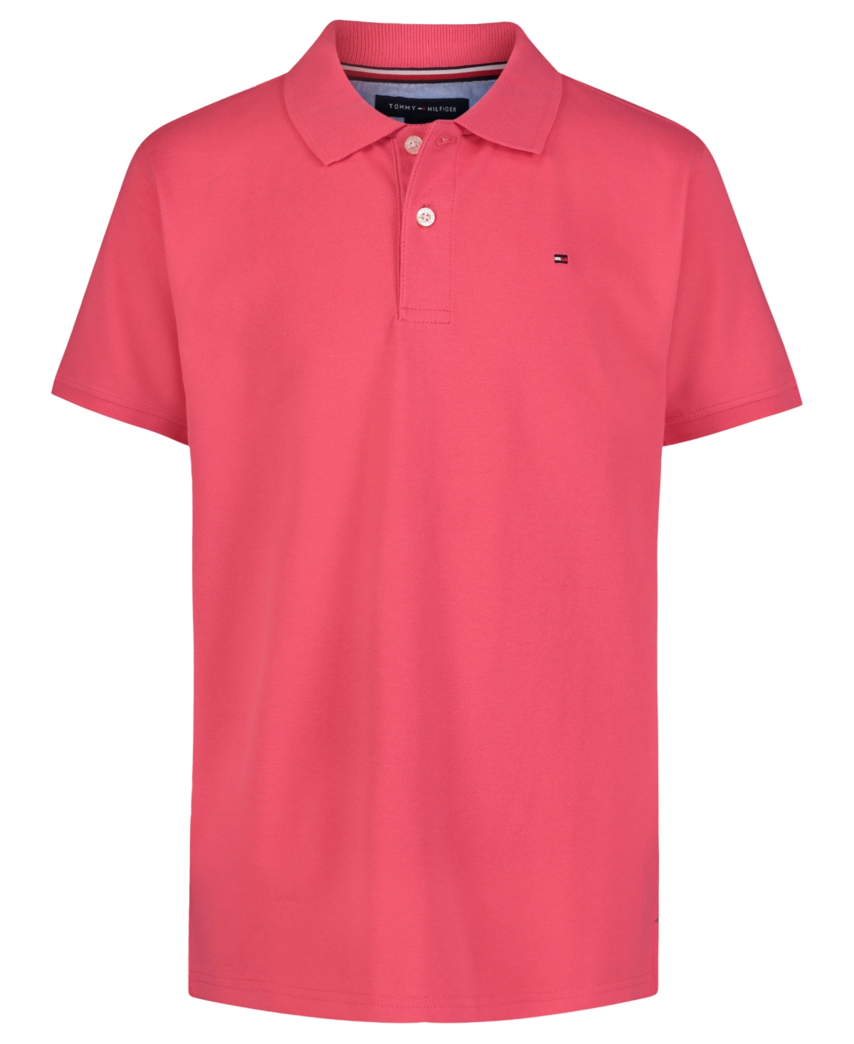 Shop Tommy Hilfiger Toddler Boys Strech Ivy Polo Shirt In Pink Punch