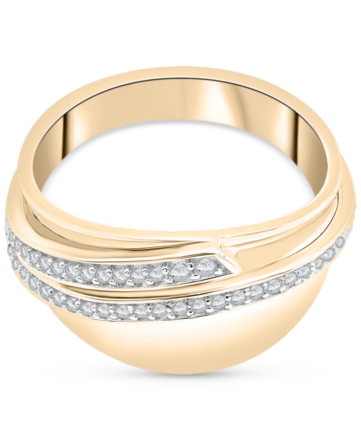 Shop Audrey By Aurate Diamond Swirl Statement Ring (1/4 Ct. T.w.) In Gold Vermeil, Created For Macy's