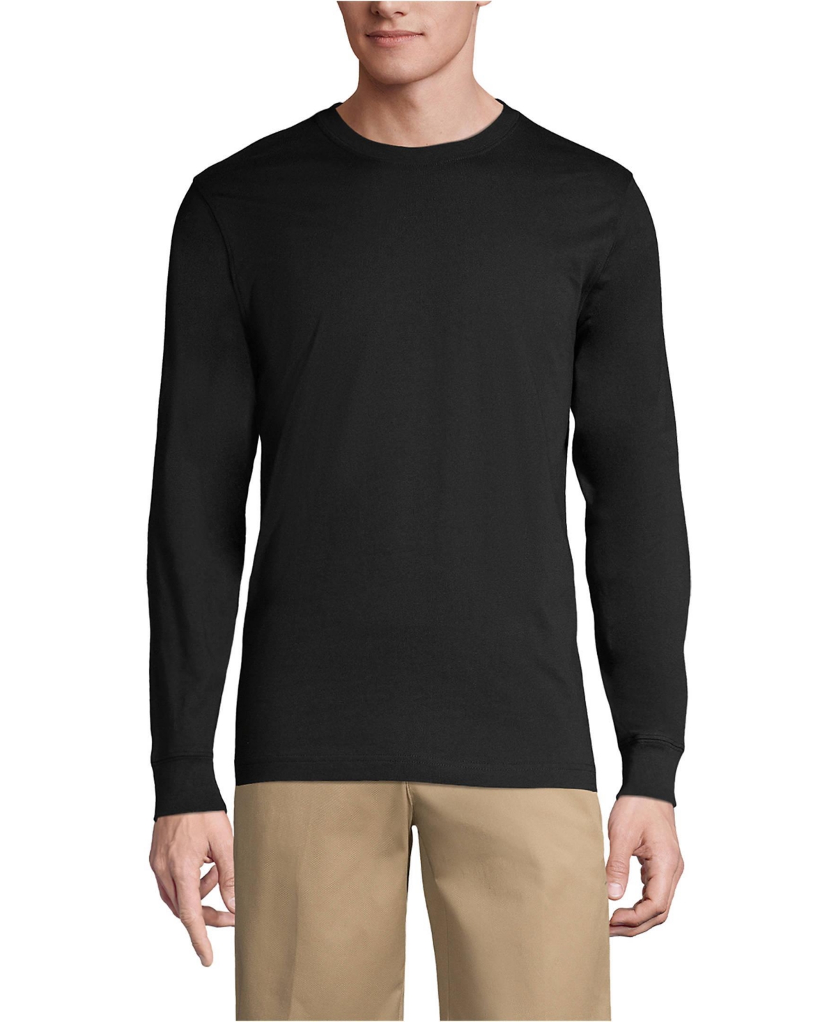 Lands' End Men's School Uniform Long Sleeve Essential T-shirt