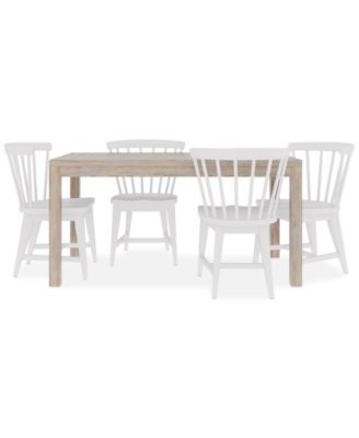 CLOSEOUT! Catriona 5pc Dining Set (Rectangular Dining Table & 4 Wood Side Chairs)