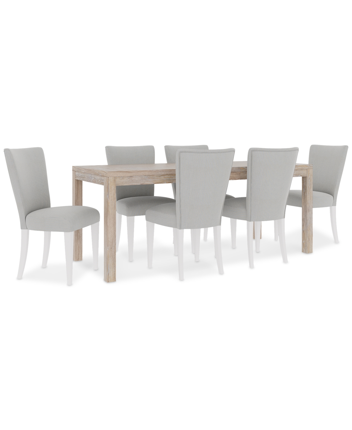 Shop Macy's Catriona 7pc Dining Set (rectangular Dining Table + 6 Upholstered Side Chairs) In No Color