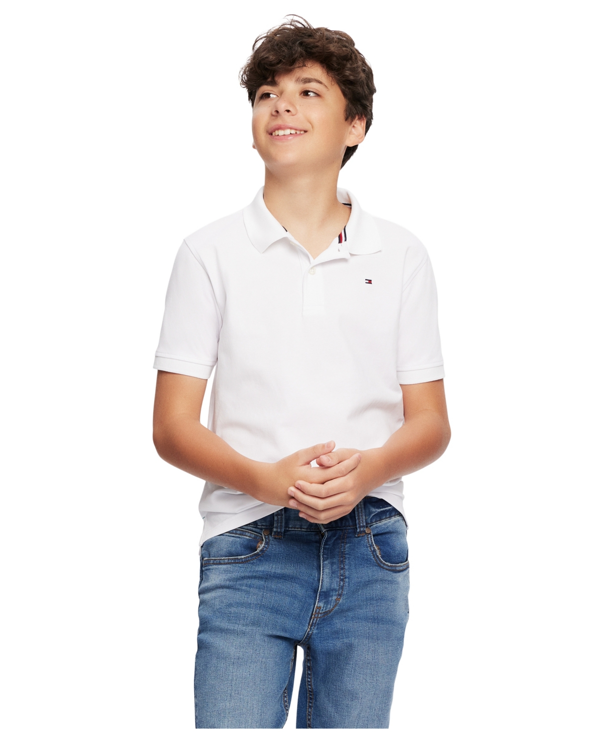Tommy Hilfiger Big Boys Ivy Stretch Polo Collared Shirt