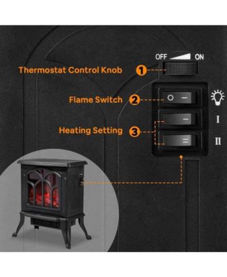 16in W Electric Fireplace Flame  Stove Heater Space Heater Indoor