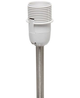 Nauru 10.5" Traditional Petite Metal Stick Bedside Table Desk Lamp with Fabric Empire Shade