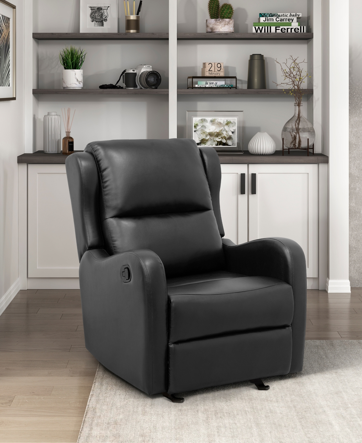 Shop Homelegance White Label Cynthia 30" Glider Manual Recliner In Black