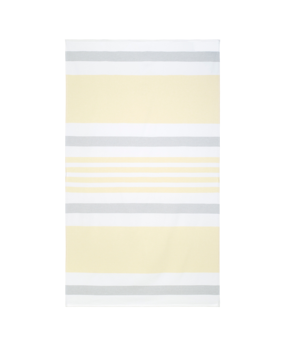Shop Izod Stripe Beach Towel, 40" X 70" In Yellow,grey