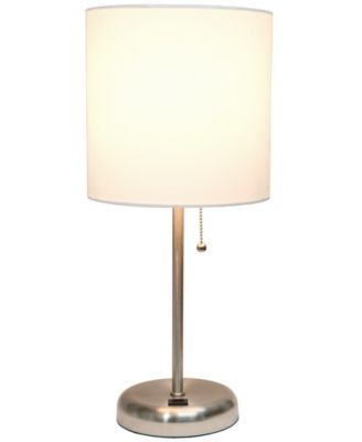 Oslo 19.5" Contemporary Bedside USB Port Feature Standard Metal Table Desk Lamp 