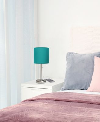 Oslo 19.5" Contemporary Bedside USB Port Feature Standard Metal Table Desk Lamp 