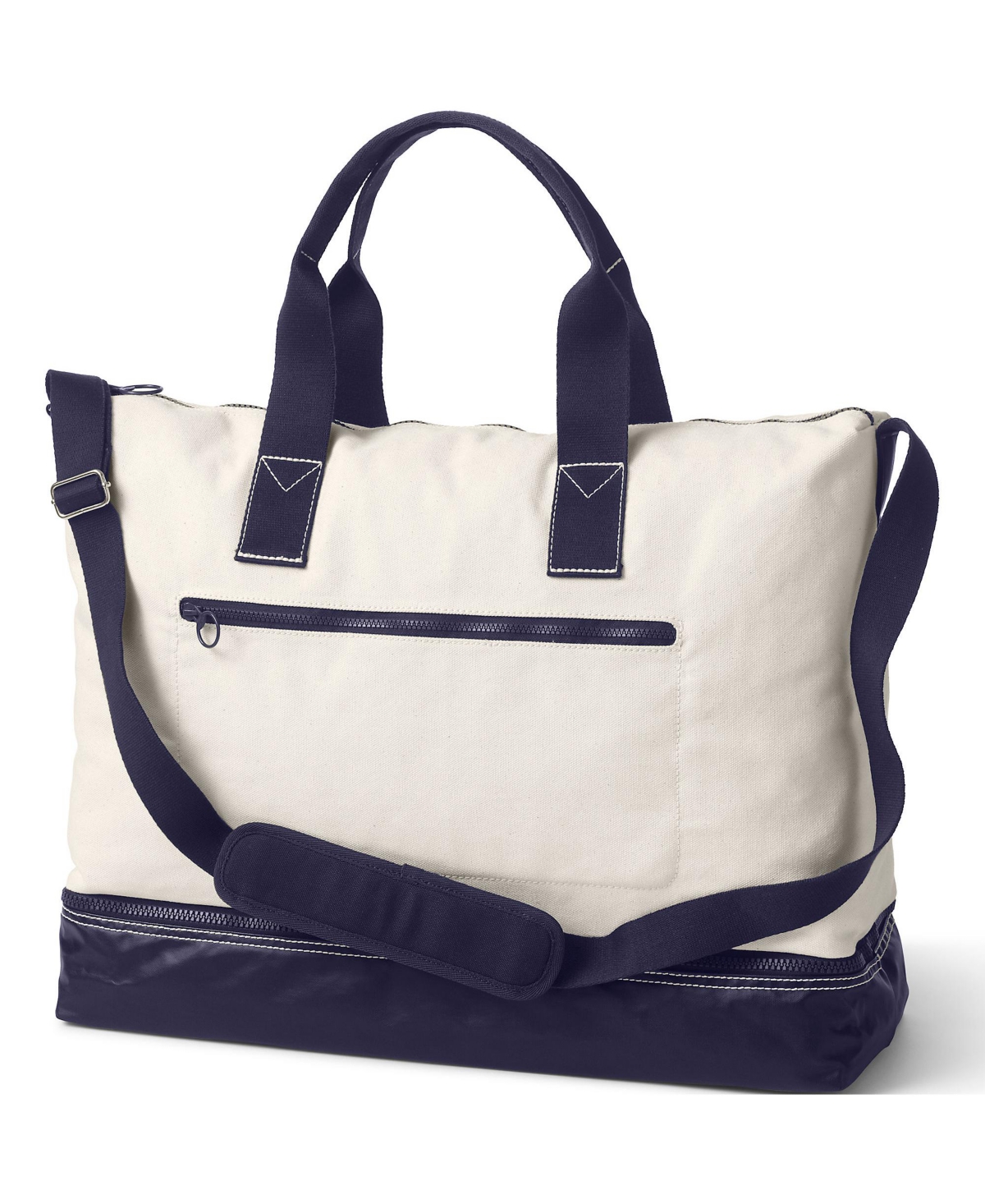 Canvas Getaway Duffle Bag - Natural/true navy