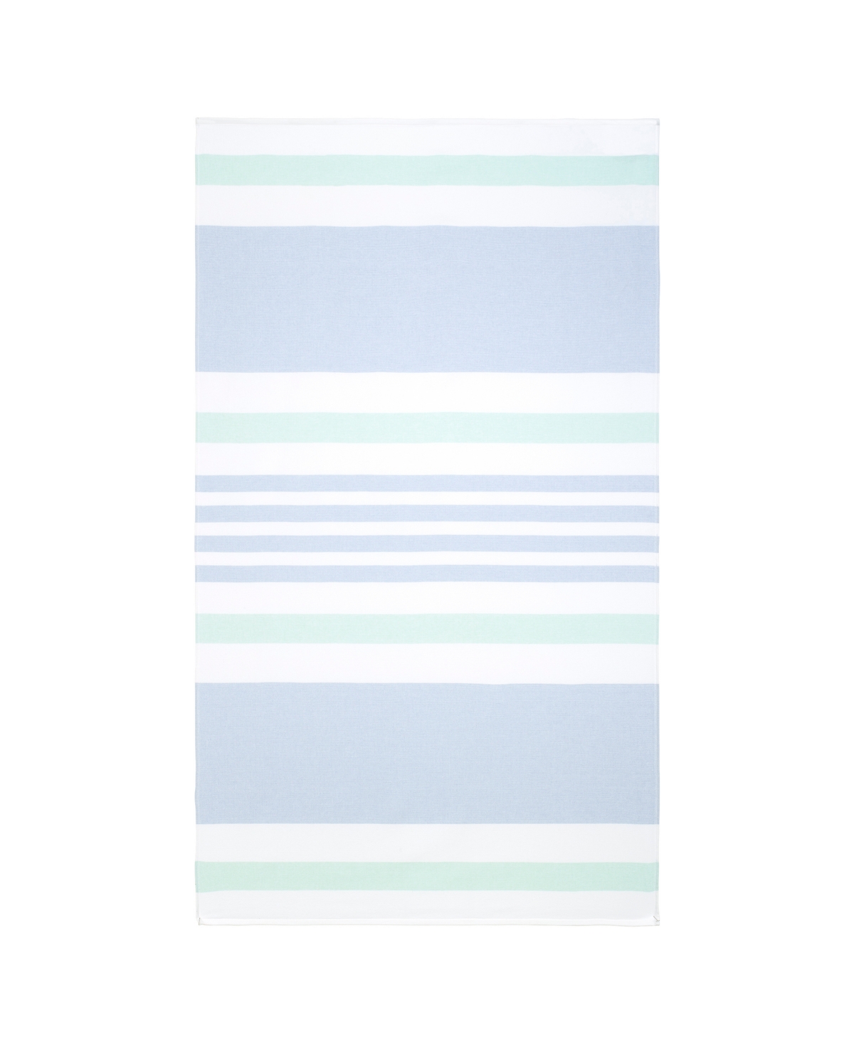 Shop Izod Stripe Beach Towel, 40" X 70" In Blue,green