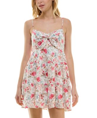 green emerald velvet dress Trixxi Juniors' Ruffled Tie-Front Fit & Flare Dress MSRP $49 – DGFOutlet