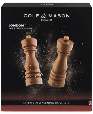 Cole Mason London 7" Wooden Salt & Pepper Mill Gift Set