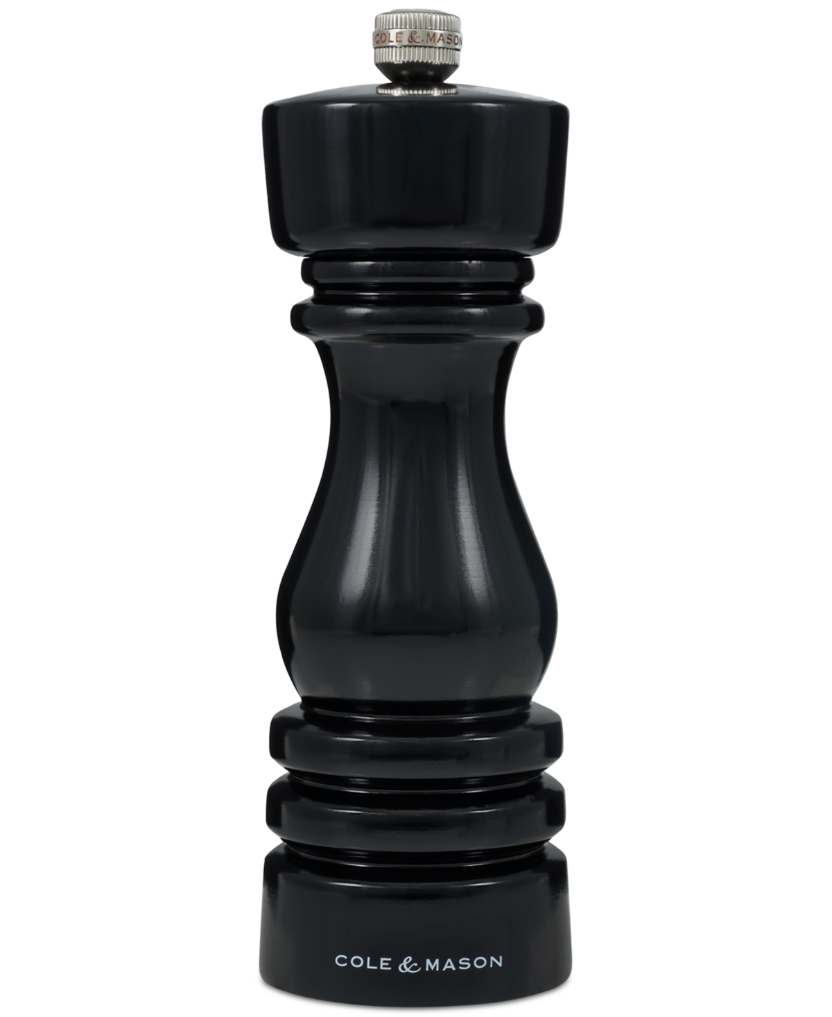 Cole & Mason London Classic Beech Wood 7" Pepper Mill In Black