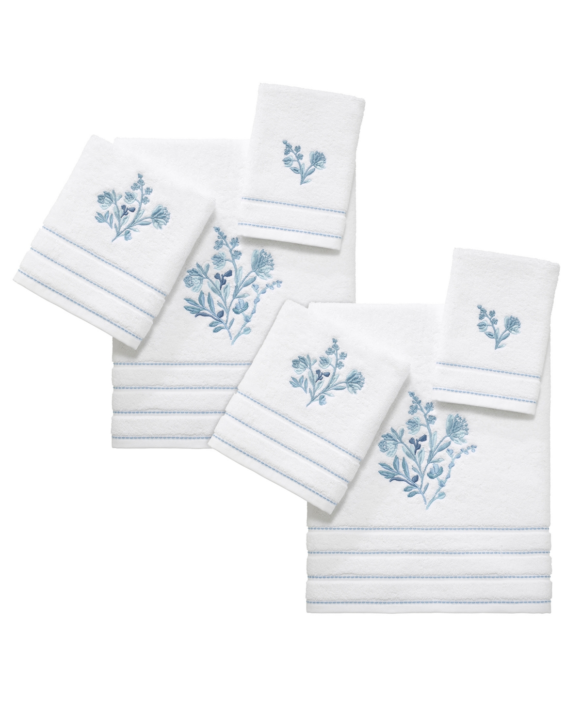 Shop Izod Mystic Floral 2-pc. Hand Towel Set, 16" X 28" In White