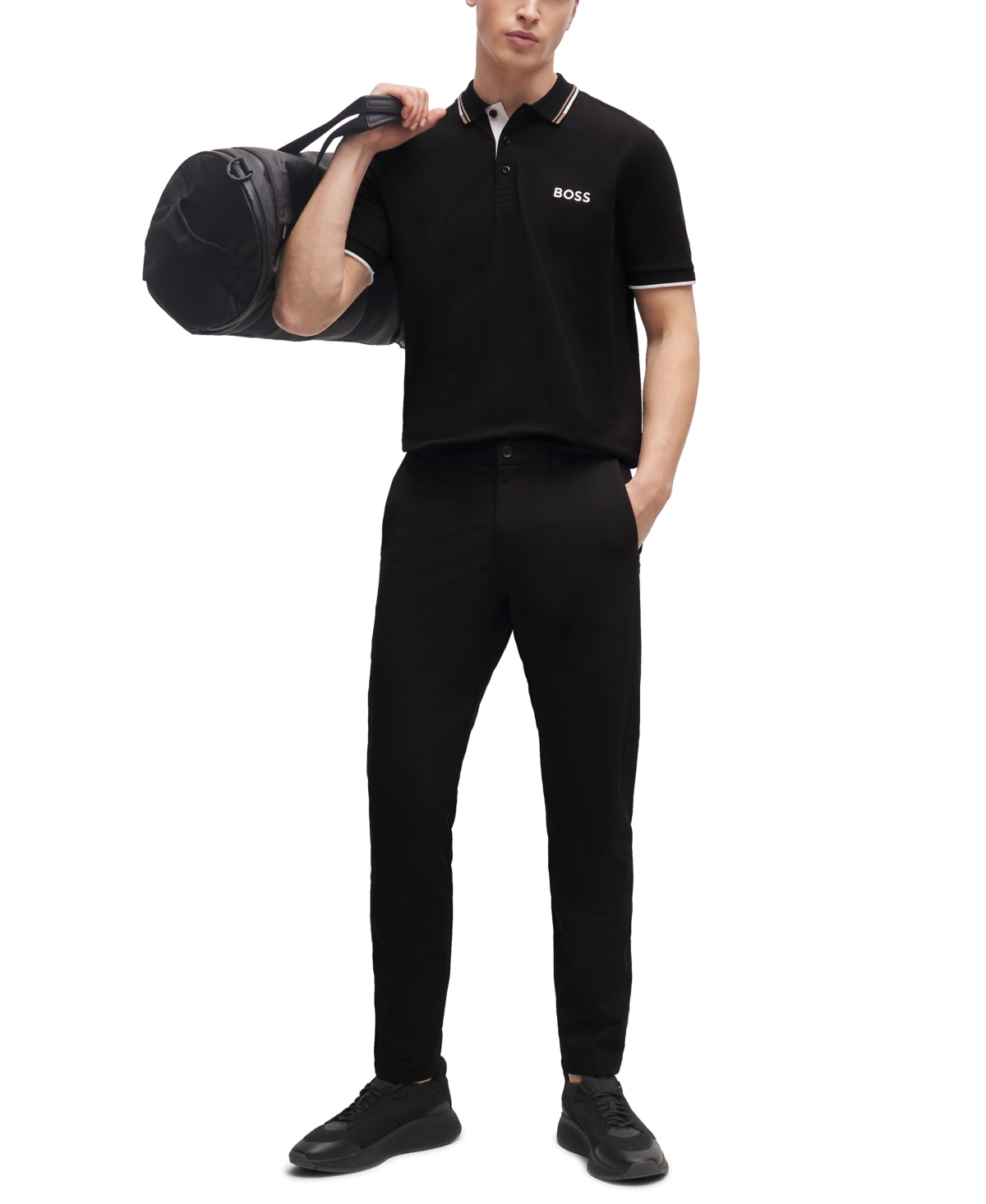 Hugo Boss Short-sleeved Polo Shirt In Blue