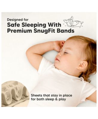 2-Pack Mini Crib Sheets, Pack and Play Sheets Fitted, Pack N Play Sheets, Organic Fitted Crib Sheet Cover