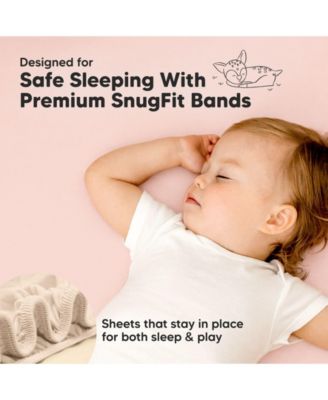 2-Pack Mini Crib Sheets, Pack and Play Sheets Fitted, Pack N Play Sheets, Organic Fitted Crib Sheet Cover